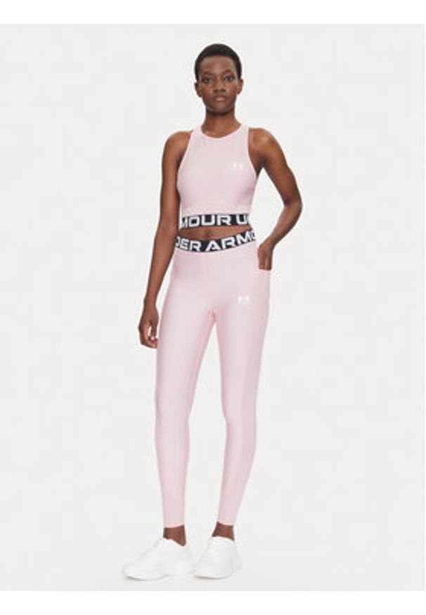 Under Armour Legginsy HeatGear 1388693 Różowy Slim Fit. Kolor: różowy. Materiał: syntetyk