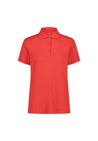 Damska koszulka polo CMP. Typ kołnierza: polo. Kolor: czerwony #1