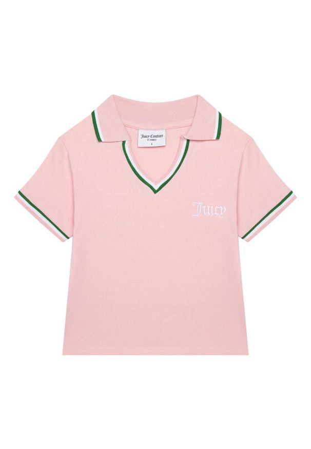 Juicy Couture Polo JCWCT225355 Różowy Regular Fit. Typ kołnierza: polo. Kolor: różowy