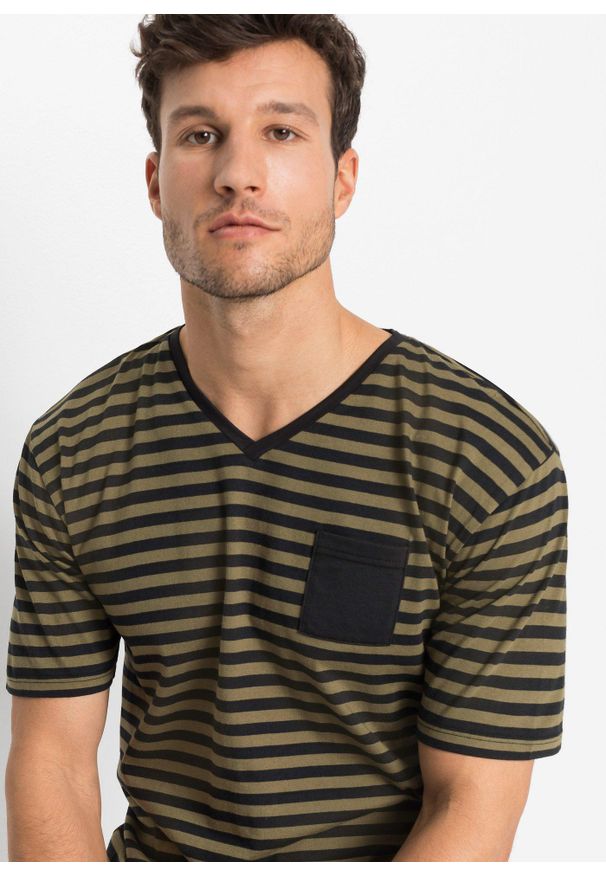 bonprix - Piżama z krótkimi spodenkami. Kolor: czarny. Długość: krótkie