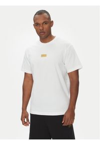 Versace Jeans Couture T-Shirt 78GAHT08 Biały Regular Fit. Kolor: biały. Materiał: bawełna