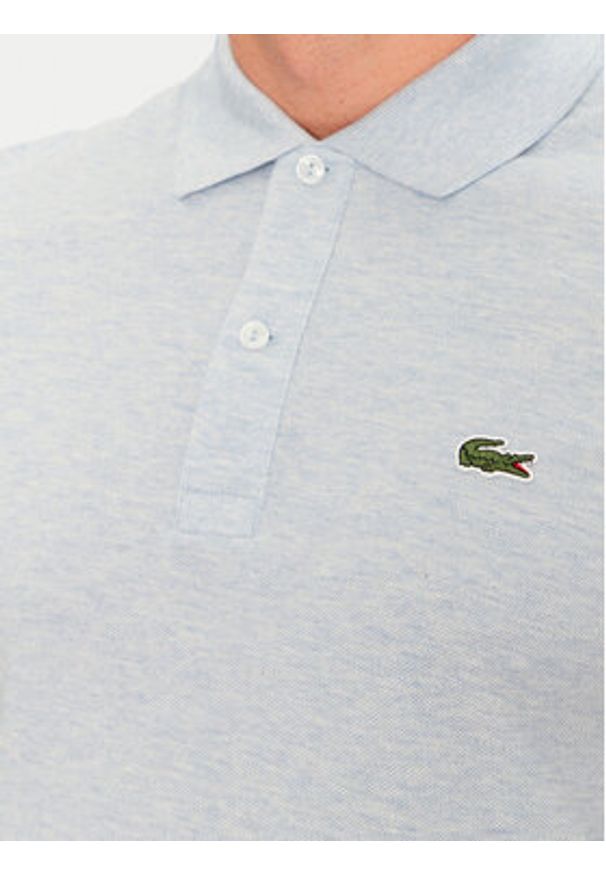 Lacoste Polo PH4012 Błękitny Slim Fit. Typ kołnierza: polo. Kolor: niebieski. Materiał: bawełna