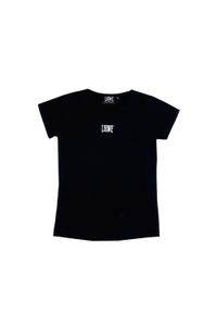 LEONE 1947 APPAREL - Dziewczęcy T-shirt z krótkim rękawem i małym logo Foil. Kolor: czarny. Długość rękawa: krótki rękaw. Długość: krótkie. Sport: joga i pilates