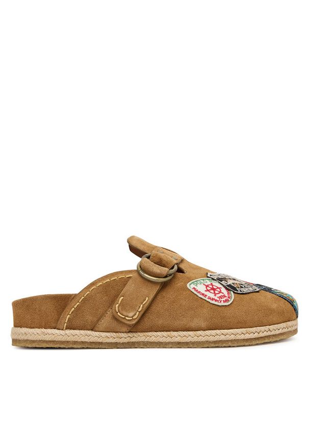 Klapki Polo Ralph Lauren. Kolor: brązowy