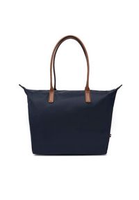 TOMMY HILFIGER - Tommy Hilfiger Torebka Popette Tote AW0AW17711 Granatowy. Kolor: niebieski