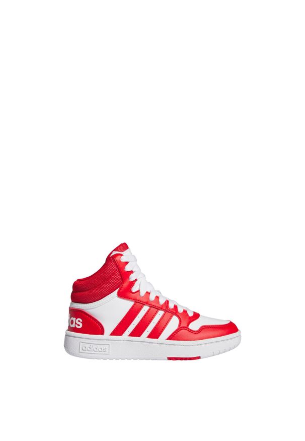 Adidas - Hoops Mid Shoes. Kolor: biały, czerwony, wielokolorowy. Sport: tenis