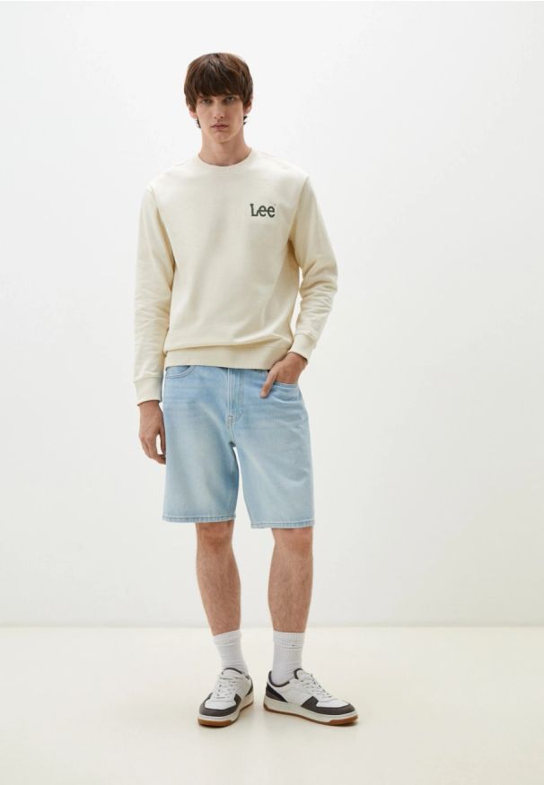 Lee - LEE MĘSKA BLUZA WOBBLY LEE SWS ECRU 112341666 L81M016990
