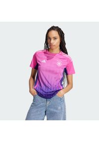 Adidas - Koszulka Germany 24 Away. Kolor: wielokolorowy, fioletowy, różowy. Materiał: materiał. Sport: piłka nożna #1