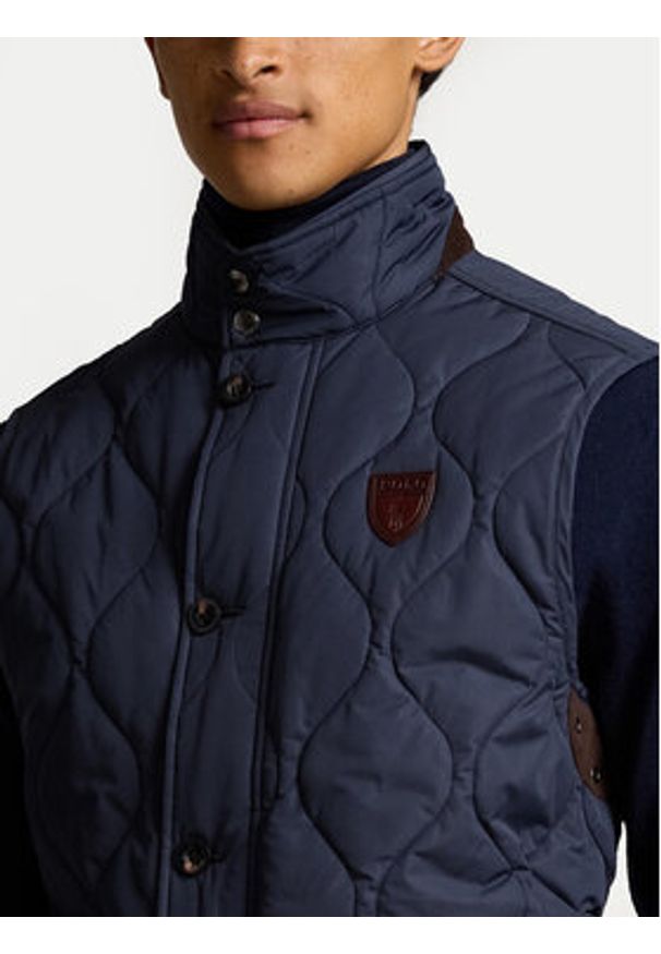 Polo Ralph Lauren Bezrękawnik 710950836001 Granatowy Regular Fit. Typ kołnierza: polo. Kolor: niebieski. Materiał: syntetyk. Długość rękawa: bez rękawów