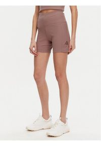 Adidas - adidas Kolarki ALL SZN Rib JJ1232 Różowy Slim Fit. Kolor: różowy. Materiał: bawełna
