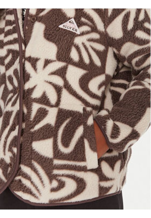 Quiksilver Polar Chalok EQWPF03003 Brązowy Relaxed Fit. Kolor: brązowy. Materiał: syntetyk