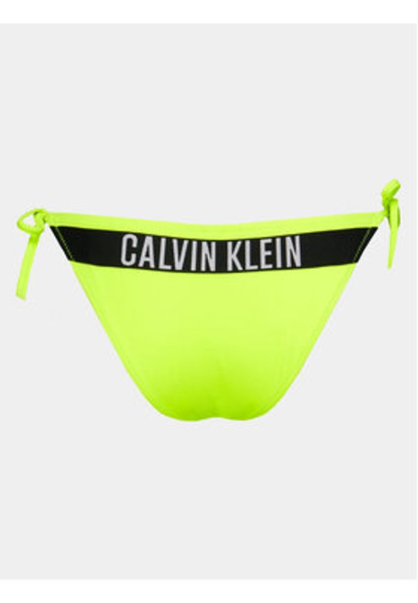 Calvin Klein Swimwear Dół od bikini KW0KW02508 Zielony. Kolor: zielony. Materiał: syntetyk