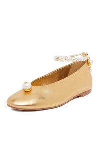 Gino Rossi - GINO ROSSI Baleriny CEO-ROSE-LT1670-9 Złoty. Kolor: złoty. Materiał: skóra #6
