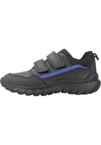 Geox - Kapcie GEOX J SIMBYOS BOY Czarny. Kolor: czarny. Materiał: syntetyk, tkanina. Sport: turystyka piesza