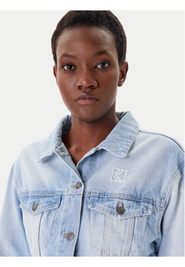 Karl Kani Kurtka jeansowa PD00005493 Niebieski Regular Fit. Kolor: niebieski. Materiał: bawełna