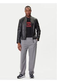 Hugo - HUGO Kurtka skórzana Lokis-3 50540984 Czarny Slim Fit. Kolor: czarny. Materiał: skóra #3