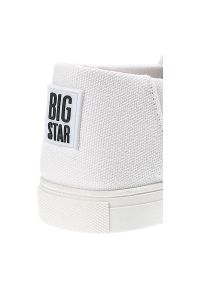 Big-Star - Białe Tenisówki Big Star Wygodne Damskie Buty. Zapięcie: bez zapięcia. Kolor: biały. Materiał: materiał. Szerokość cholewki: normalna