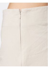 Moss Copenhagen Spódnica mini Cyrilla 17258 Écru Slim Fit. Materiał: bawełna #4