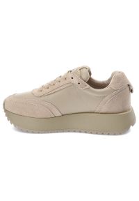 Beżowe Sneakersy Artiker Modne Obuwie Damskie. Okazja: na co dzień. Kolor: beżowy. Materiał: zamsz, skóra. Wzór: gładki. Styl: casual, wizytowy #5