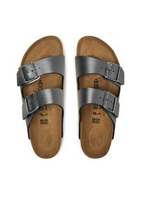 Birkenstock Klapki Arizona 1029224 Szary. Kolor: szary. Materiał: skóra