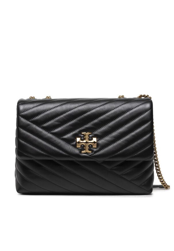 Tory Burch Torebka Kira Chevron Convertible Shoulder Bag 90446 Czarny. Kolor: czarny. Materiał: skórzane