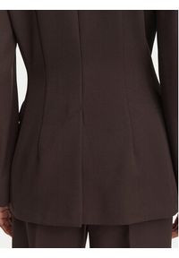 Marella Marynarka Amico1 2625046251 Brązowy ciemny Slim Fit. Kolor: brązowy. Materiał: syntetyk #3