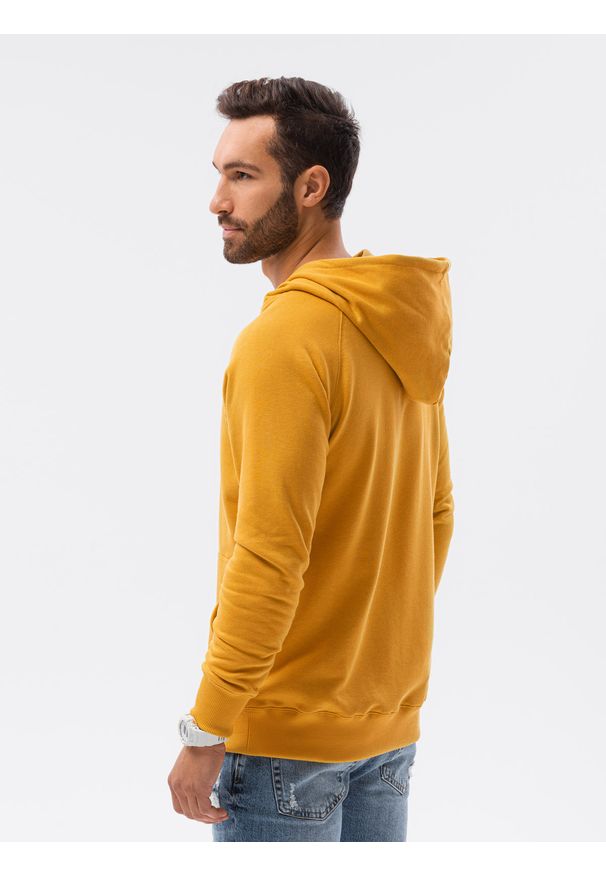 Żółta bluza Ombre Clothing z kapturem