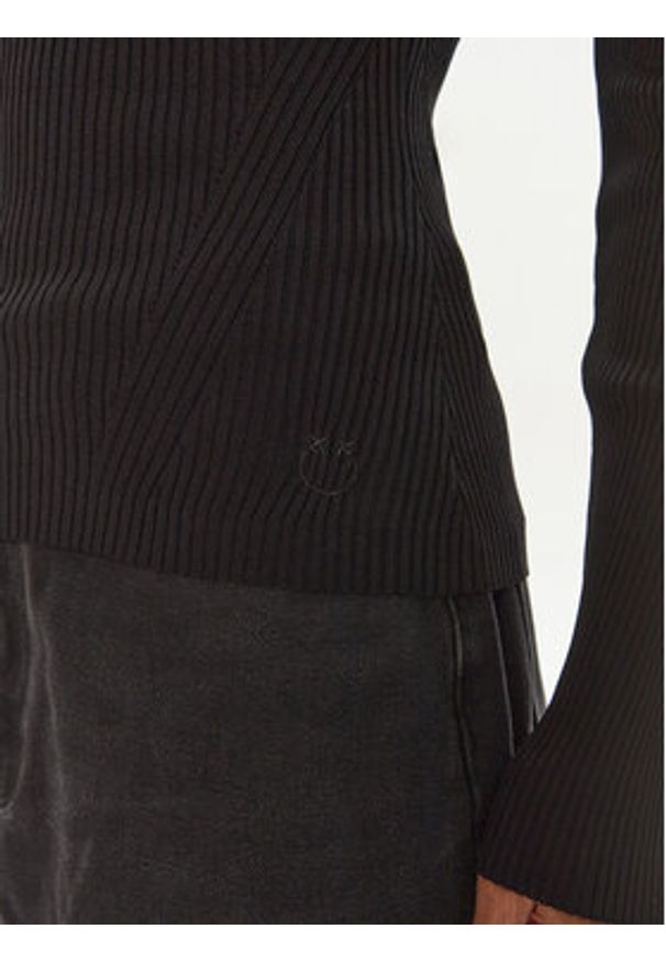 Pinko - PINKO Bluzka 102799 A170 Czarny Slim Fit. Kolor: czarny. Materiał: syntetyk