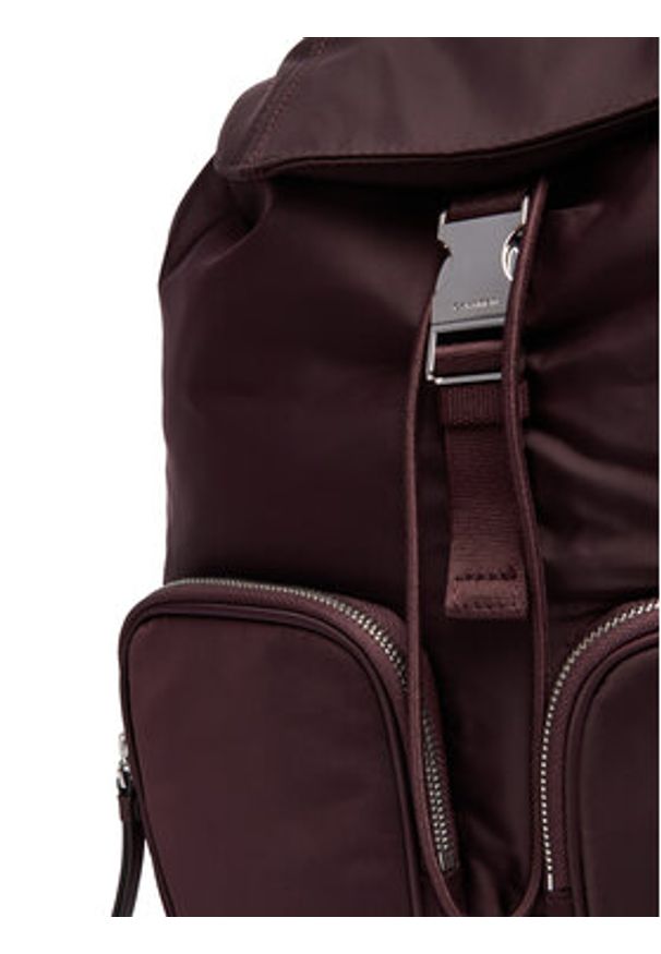 Calvin Klein Plecak Pocket Nylon Flap Backpack LV04F3133G Bordowy. Kolor: czerwony. Materiał: materiał
