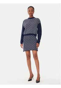 Guess Golf W5BR23 Z3JD2 Granatowy Relaxed Fit. Typ kołnierza: golf. Kolor: niebieski. Materiał: syntetyk