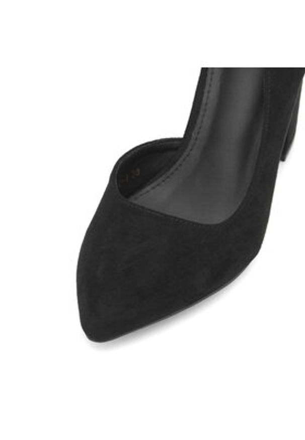 DeeZee Czółenka KL-F23012-1 Czarny. Kolor: czarny. Materiał: materiał