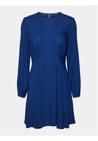 Vero Moda Sukienka codzienna Kittie 10276199 Granatowy Regular Fit. Okazja: na co dzień. Kolor: niebieski. Materiał: wiskoza. Typ sukienki: proste. Styl: casual #7