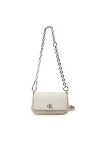 Calvin Klein Jeans Torebka Minimal Monogram Shoulder Bag20 LV04K3134G Écru. Materiał: skórzane