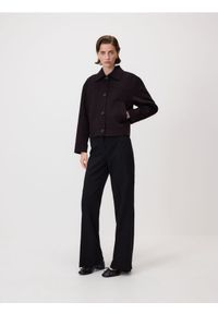 Reserved - Kurtka z wełną - burgundowy. Kolor: czerwony. Materiał: wełna #1