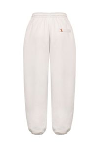 MUUV Spodnie Smooth Cotton damskie kolor kremowy gładkie. Stan: podwyższony. Kolor: beżowy. Materiał: bawełna, materiał, dresówka. Wzór: gładki #4