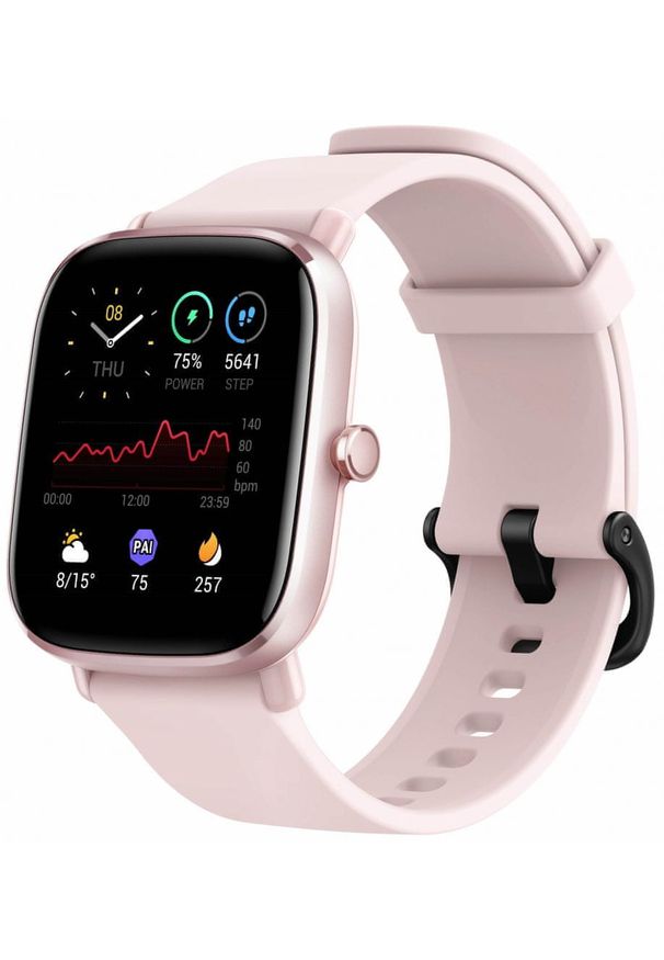 AMAZFIT - Amazfit Smartwatch GTS 2 mini, Flamingo Pink. Rodzaj zegarka: smartwatch. Kolor: różowy. Styl: sportowy