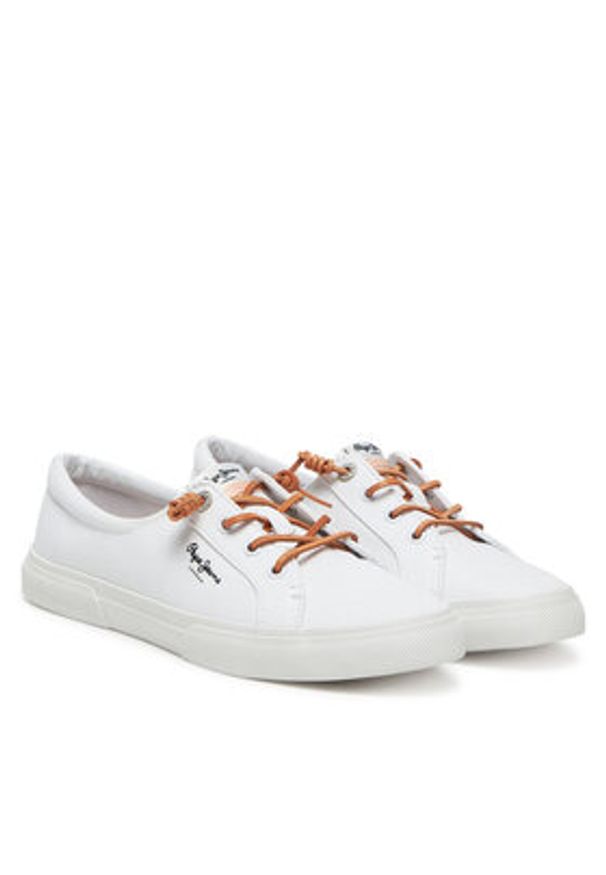 Pepe Jeans Tenisówki Kenton Block W PLS31590 Biały. Kolor: biały. Materiał: materiał