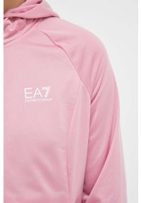 EA7 Emporio Armani dres damski kolor różowy. Kolor: różowy. Materiał: dresówka #5