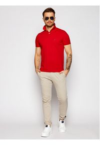 TOMMY HILFIGER - Tommy Hilfiger Polo 1985 MW0MW17770 Czerwony Regular Fit. Typ kołnierza: polo. Kolor: czerwony. Materiał: bawełna #5
