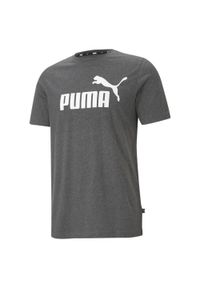 Puma - Męska melanżowa koszulka Essentials PUMA Black. Kolor: biały, czarny, wielokolorowy. Wzór: melanż