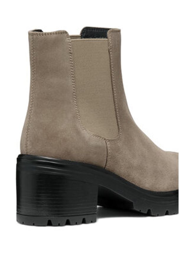 Geox Sztyblety D Damiana D16QCE 022NH C6029 Beżowy. Kolor: beżowy. Materiał: materiał