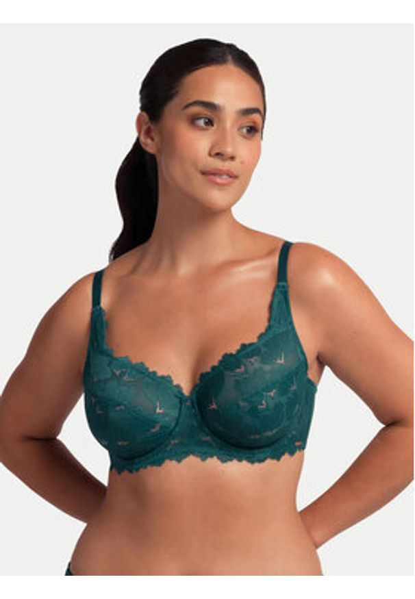 Dorina Biustonosz z fiszbiną Hattie FXWB0058LA164 Zielony. Kolor: zielony. Materiał: syntetyk