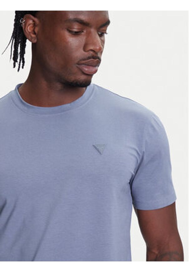 Guess T-Shirt Z2YI12 JR06K Granatowy Regular Fit. Kolor: niebieski. Materiał: bawełna