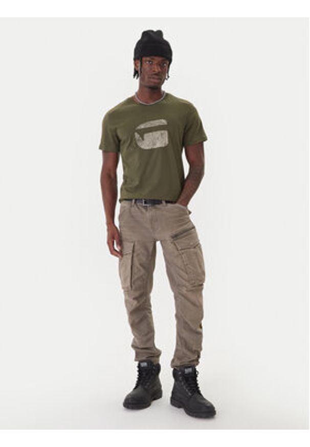 G-Star RAW - G-Star Raw T-Shirt Finger Print Burger D26041-C506 Biały Regular Fit. Kolor: biały. Materiał: bawełna. Wzór: nadruk