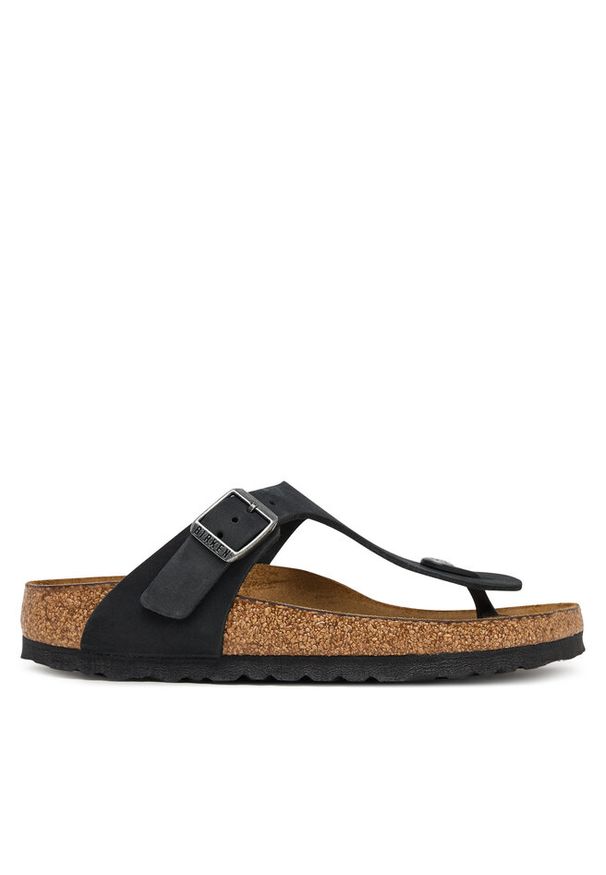 Japonki Birkenstock. Kolor: czarny. Materiał: len
