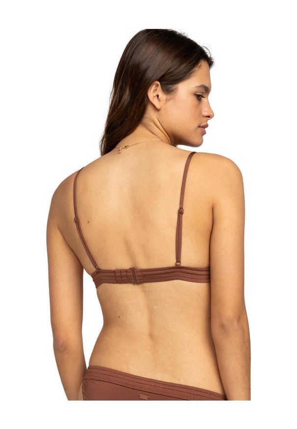 Roxy - Trójkątny stanik bikini dla Kobiety SILKY ISLAND Brązowy. Kolor: brązowy. Materiał: nylon, elastan, materiał