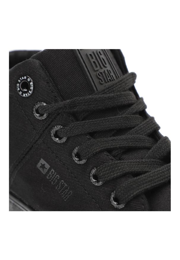Big-Star - Czarne Sneakersy Big Star Wygodne Buty Dziecięce. Kolor: czarny. Materiał: materiał, tkanina. Szerokość cholewki: normalna