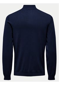 Only & Sons Sweter Wyler 22021264 Granatowy Regular Fit. Kolor: niebieski. Materiał: wiskoza