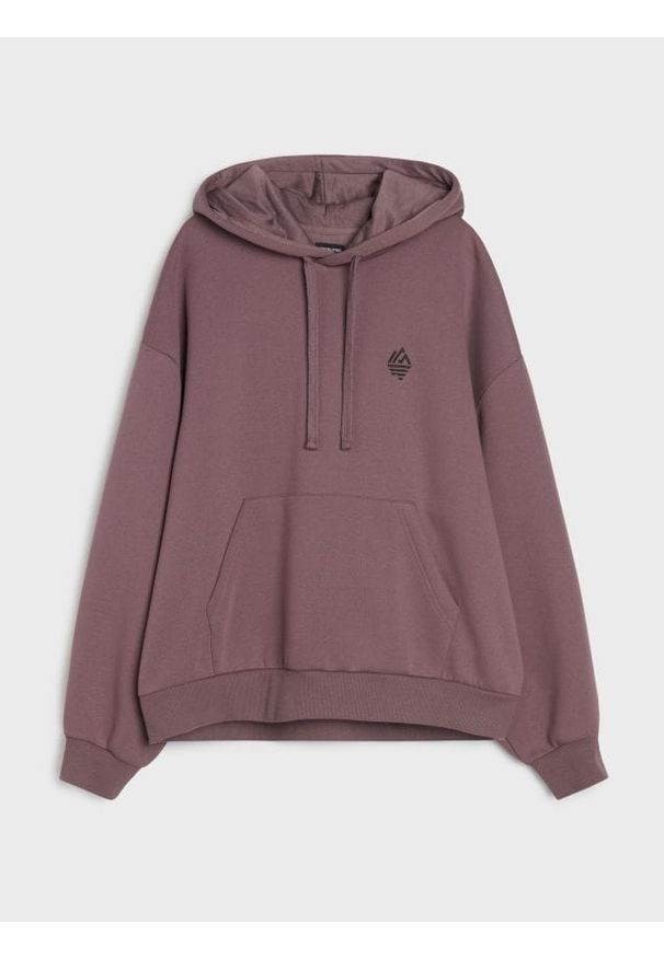 Sinsay - Bluza hoodie basic - green spruce