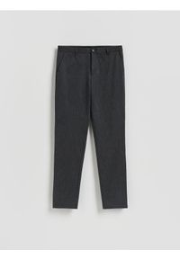 Reserved - Spodnie chino slim fit - ciemnoszary. Kolor: szary. Materiał: tkanina, bawełna #1